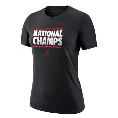 Alabama 2020 National Champions Nike Women's Dri-Fit Cotton Short Sleeve Tee