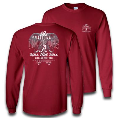 Alabama 2020 National Champions Faded Elephant Long Sleeve Shirt