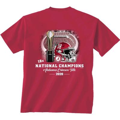 Alabama 2020 National Champions Short Sleeve Stadium Tee