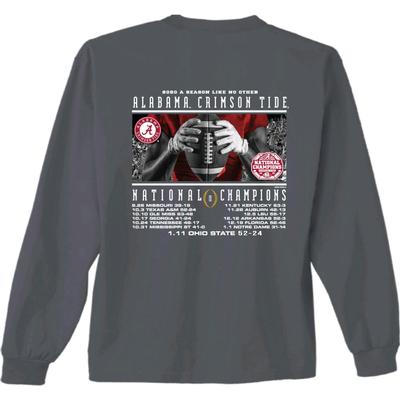 Alabama 2020 National Champions Season Recap Long Sleeve Tee