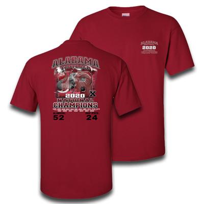 Alabama 2020 National Champions 18 Time Champs Score Short Sleeve Tee