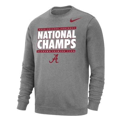 Alabama 2020 National Champions Nike Crew Neck Sweatshirt
