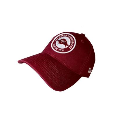 Arkansas New Era Vault Circle Patch Adjustable Hat