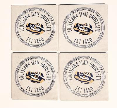 LSU Legacy Southern Pastime 4 pack Coaster Set