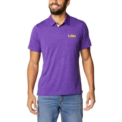 LSU Columbia Men's Tech Trail Polo