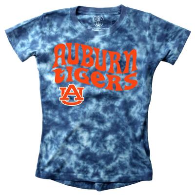 Auburn Wes and Willy Girls Tie Dye Retro Tee