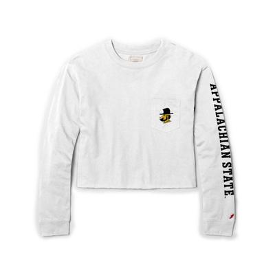 Appalachian State League Clothesline Long Sleeve Crop Top