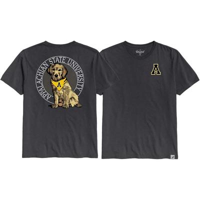 Appalachian State League Tumble Wash Rally Dog Short Sleeve Tee