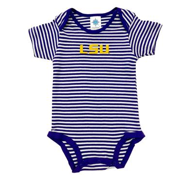 LSU Infant Striped Bodysuit