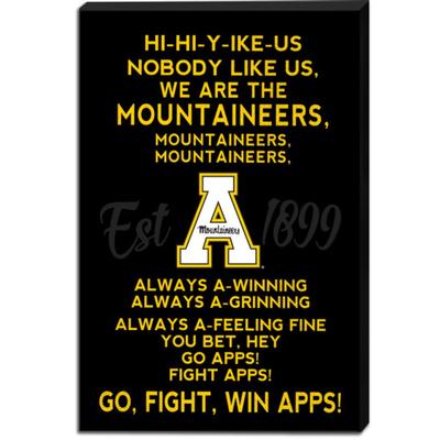Appalachian State Fight Song Canvas