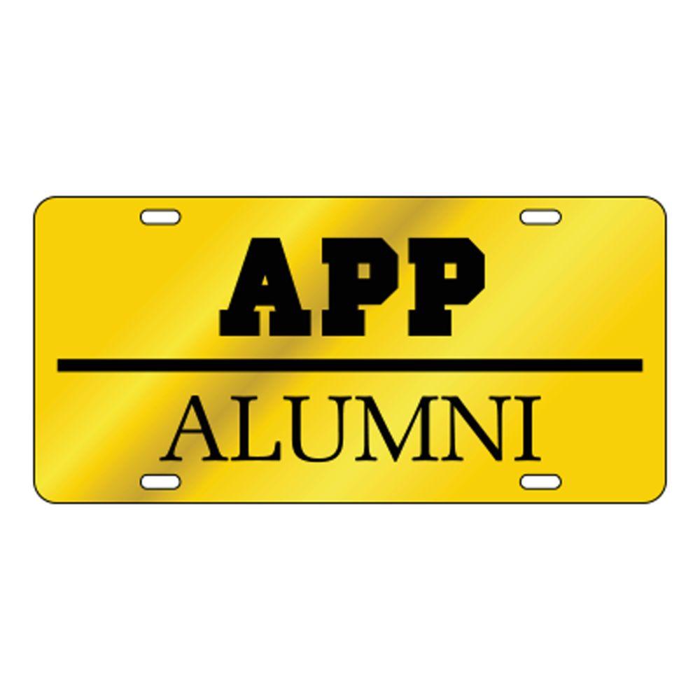  Appalachian State Gold With Black Alumni License Plate