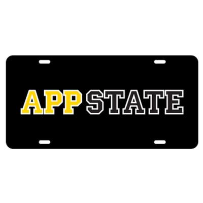 App State Reflective Wordmark License Plate