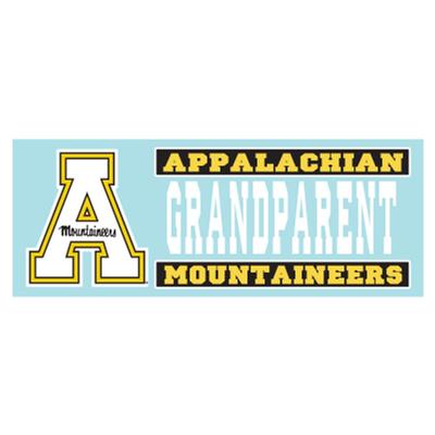 Appalachian State Block A Grandparent Rectangle Decal 6