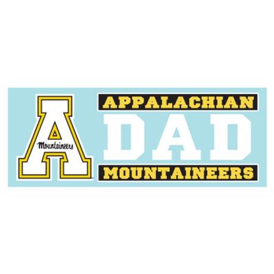 Appalachian State Block A Dad Rectangle Decal 6