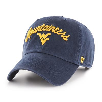 West Virginia 47' Brand Women's Script Adjustable Clean Up Hat