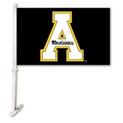 Appalachian State 2-Sided A Car Flag