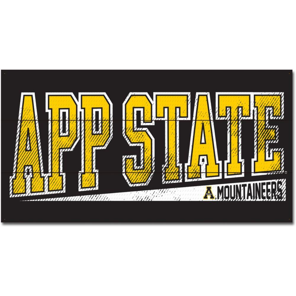 Appalachian State Legacy Get Loud Wood Plank Sign