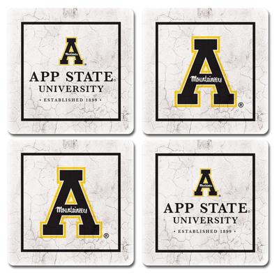 Appalachian State Legacy Ivy League 4 pk Coasters