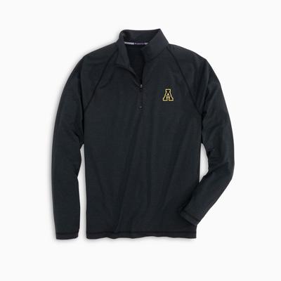 Appalachian State Southern Tide Men's Heather Performance 1/4 Zip Pullover