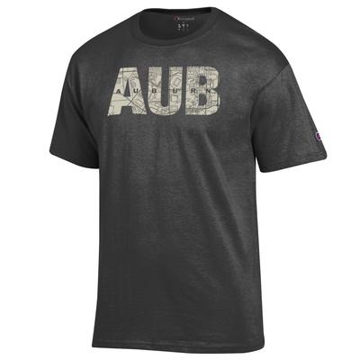 Auburn Champion Men's Town Map Lettering Tee Shirt