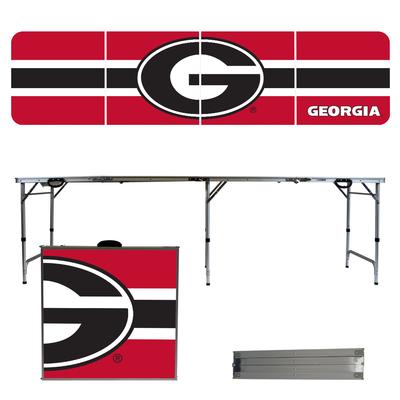 Georgia Bulldogs Striped Tailgate Table