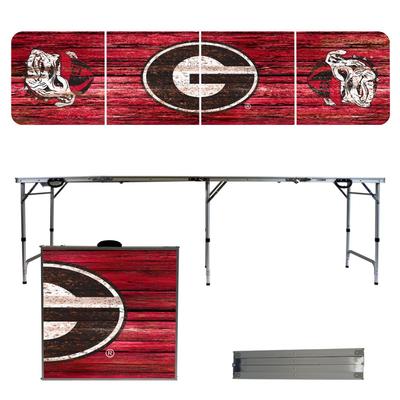 Georgia Bulldogs Weathered Faux Wood Tailgate Table