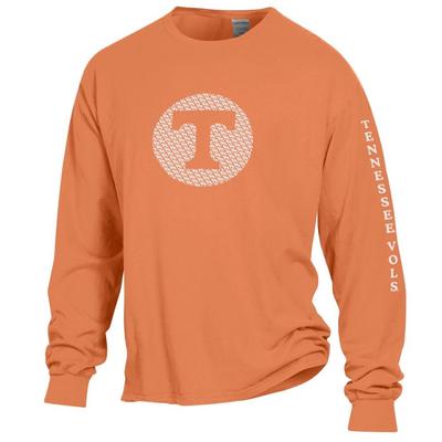 Tennessee Logo Hound Circle Long Sleeve Comfort Colors Tee