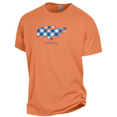 Florida Gingham Gator Short Comfort Colors Sleeve Tee