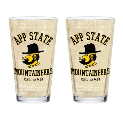 Appalachian State 16 oz App State Retro Pint Glass