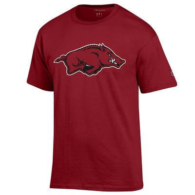 Arkansas Champion Men's Giant Running Hog Logo Tee