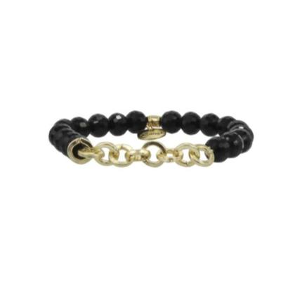 Erimish Gold and Black Ace Stackable Bracelet