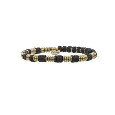 Erimish Gold and Black Jay Stackable Bracelet