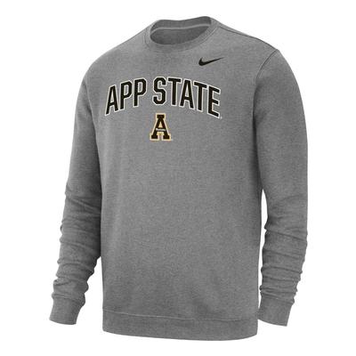 Appalachian State Nike Club Fleece Arch Crew