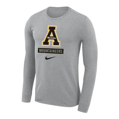 Appalachian State Nike Dri-FIT Legend Logo Long Sleeve Tee