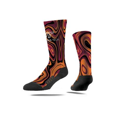 Virginia Tech Strideline Oil Slick Crew Socks
