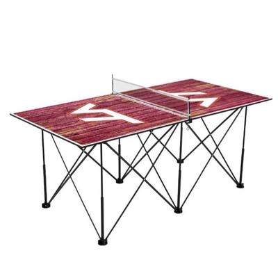 Virginia Tech Pop-Up Portable Table Tennis Table
