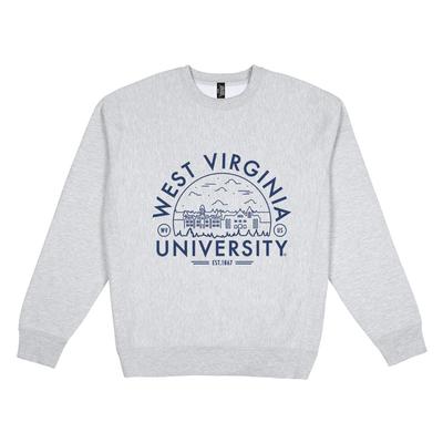 West Virginia Uscape Heavyweight Crew Heather Voyager Sweatshirt