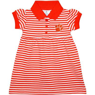 Clemson Infant Striped Game Dress with Bloomers