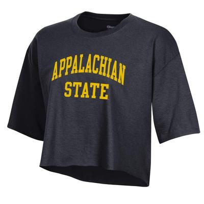 Appalachian State Champion Boyfriend Arched App State Cropped Tee