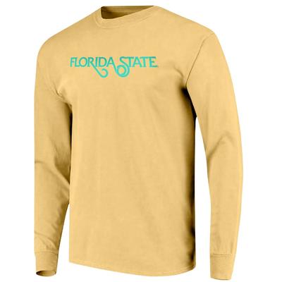 Florida State Simple Logo Comfort Colors Women's Long Sleeve Shirt