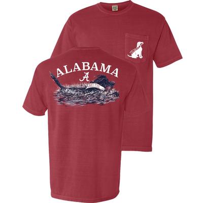 Alabama Swimming Dog Short Sleeve Comfort Colors Tee