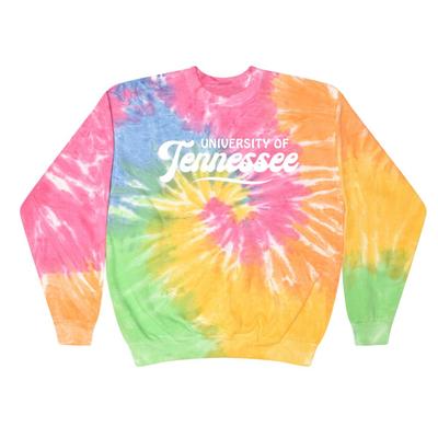Tennessee Summit Spiral Tie Dye BF Retro Script Sweatshirt