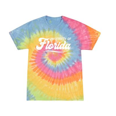 Florida Summit Spiral Tie Dye Retro Script Short Sleeve Tee