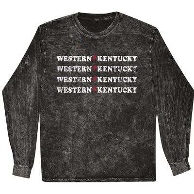 Western Kentucky Summit Rose Mineral Wash BF WKY Rocker Long Sleeve Tee