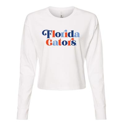 Florida Summit Raw Edge Crop Long Sleeve Tee