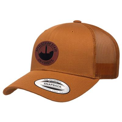 Appalachian State Uscape Faux Leather Seal Trucker Adjustable Hat