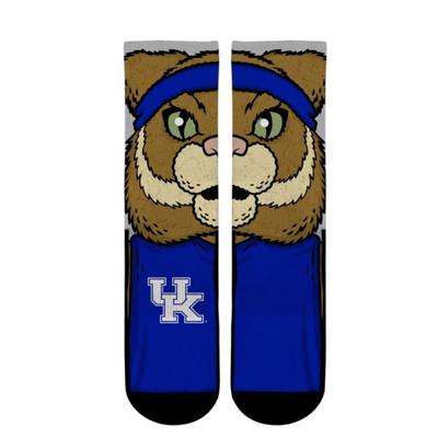 Kentucky Rockem Split Mascot Face Low Cut Socks