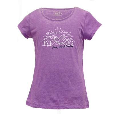 Boone YOUTH Scoop Burnout Mountain Sketch Tee GRAPE