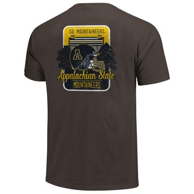Appalachian State Helmet and Stadium Short Sleeve Comfort Colors Tee
