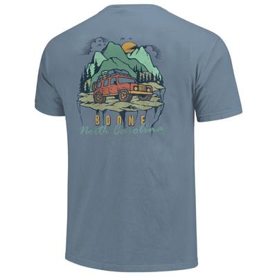 Boone Camping Jeep On the Edge Short Sleeve Comfort Colors Tee